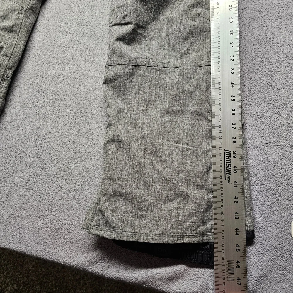 Burton DRYRIDE Snowboard Cargo Pants Mens LT Gray Heather Mesh Lined Waterproof